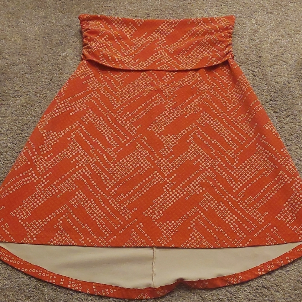 Eddie Bauer Salmon Skirt And Cardigan Ensemble